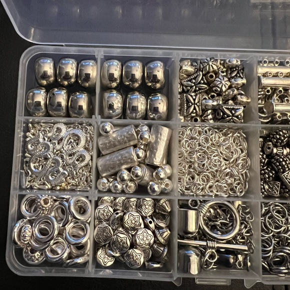 Craft Beads, SILVER WHAT NOTS & DO DADS, Jewelry Supplies, loose bulk beads - Picture 4 of 7